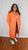 Jai' Long Diamond Pattern Coat (Neon Orange)