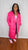 Jai' Long Diamond Pattern Coat (Fuchsia)